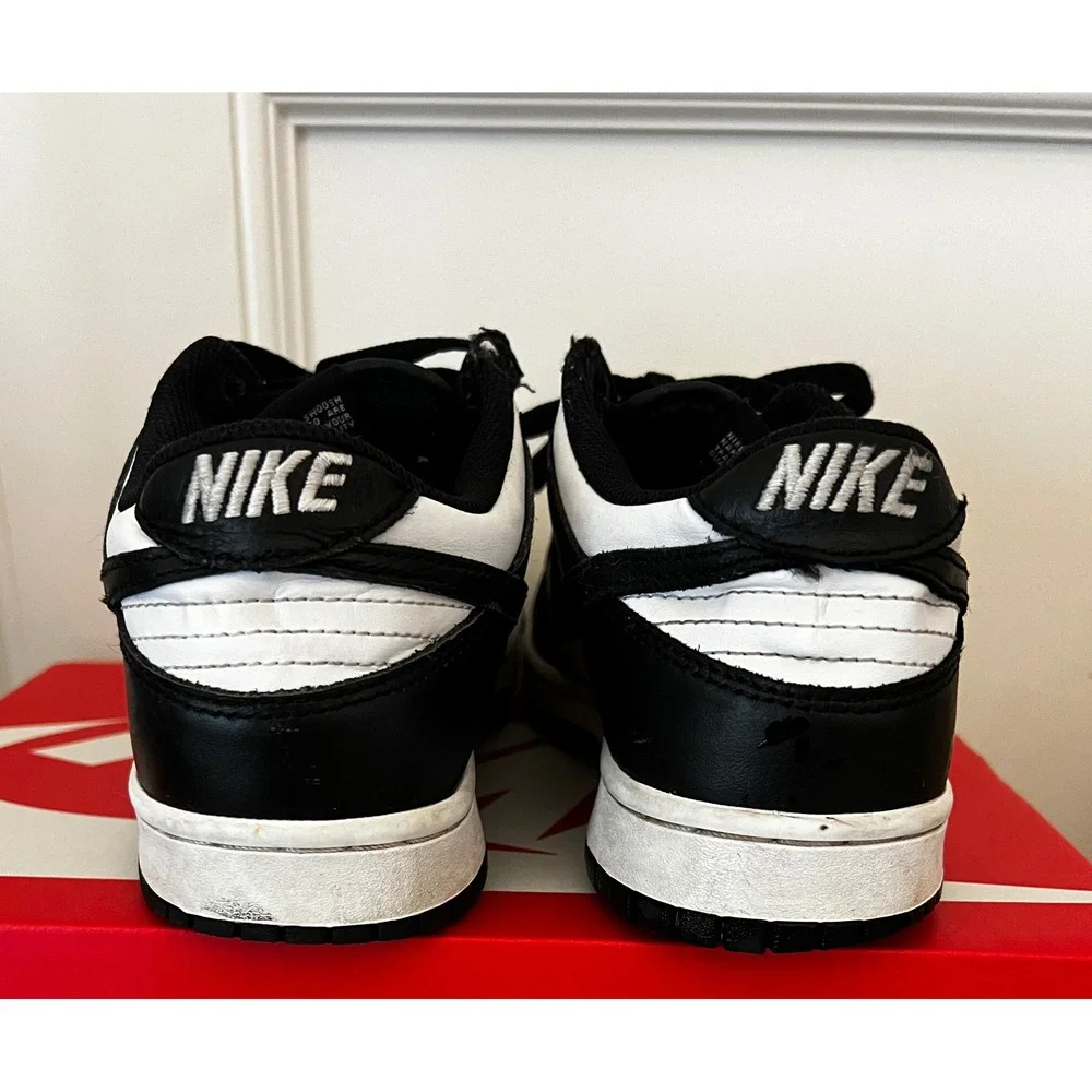 Nike Dunk Low Panda White Black Kids Sneakers CW1590-100